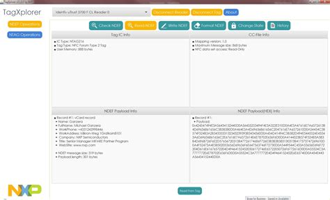 nfc tag info|nxp tagwriter.